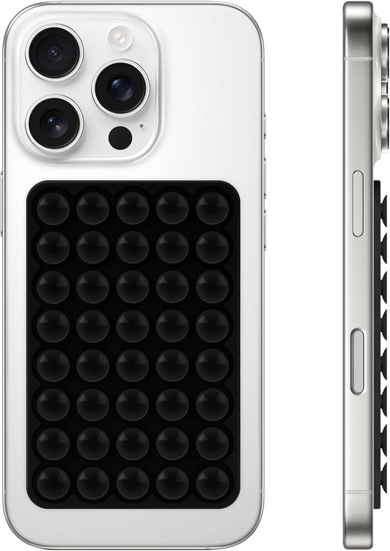 Yojaro Silicone Suction Phone Case Mount, Non Slip Suction Cup Phone Holder for Selfies and Videos, Black - Image 1